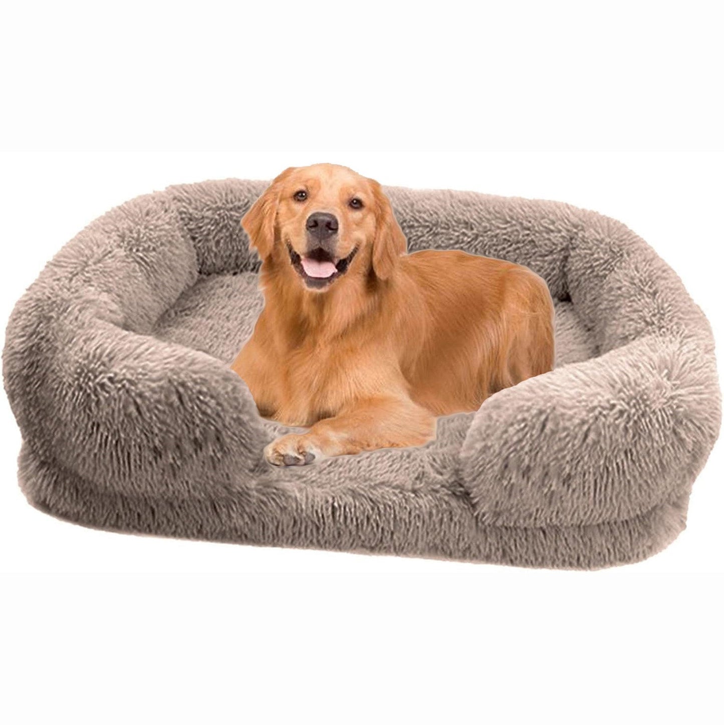 Canapé pour Chien - SquareDogCouch™ - Marron - beige - Mr Chien