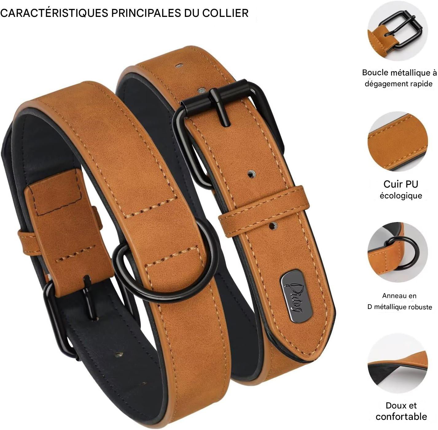 Collier pour chien - Pastel™ - Camel - Mr Chien