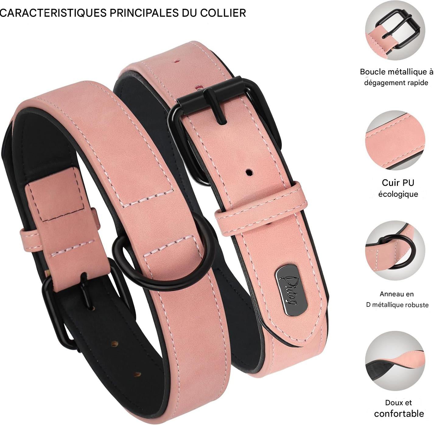 Collier pour chien - Pastel™ - Saumon - Mr Chien