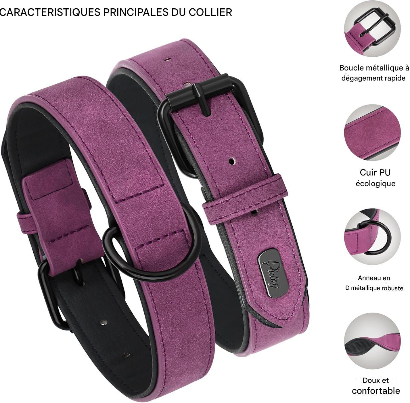 Collier pour chien - Pastel™ - Violet - Mr Chien