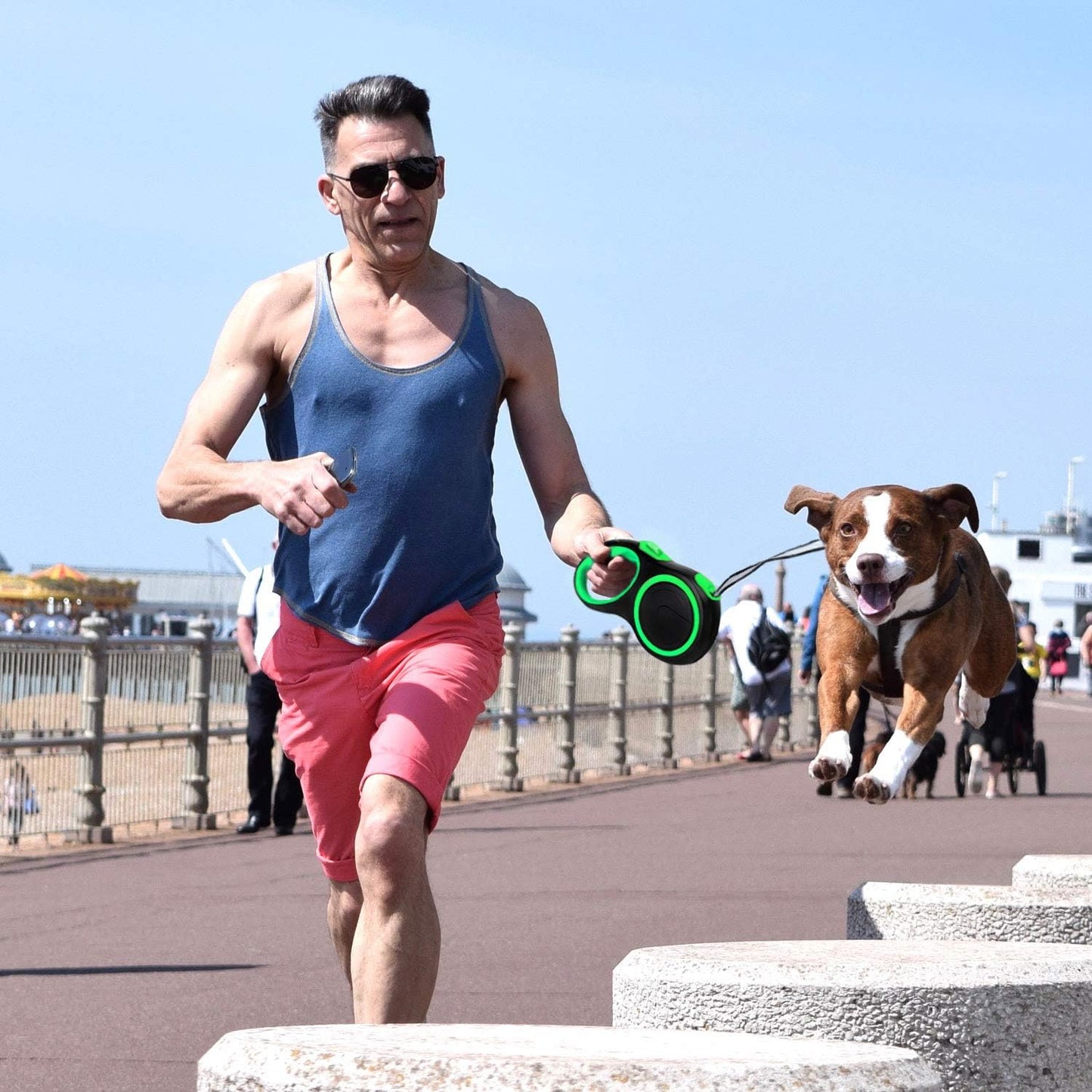 Laisse pour chien - EasyRoll™ - Vert - Mr Chien