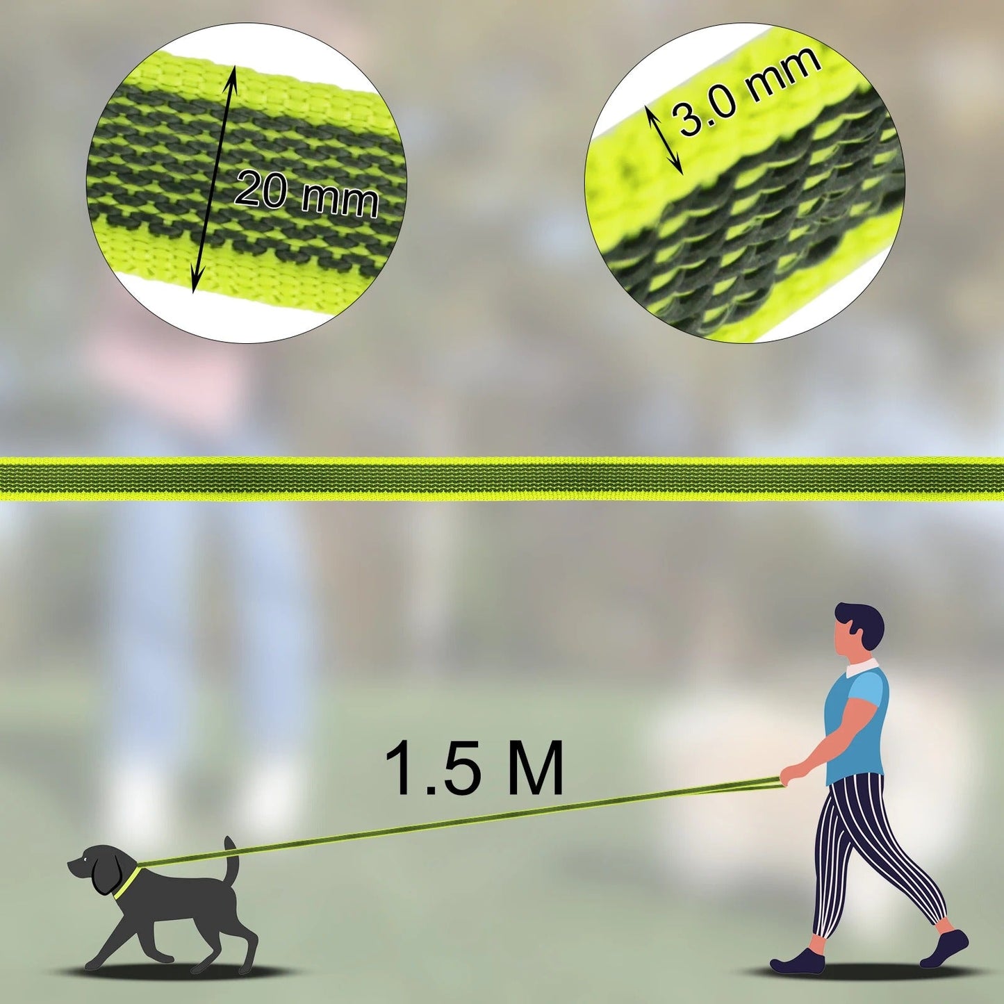 Laisse pour chien - Nylong™ - Jaune - Mr Chien