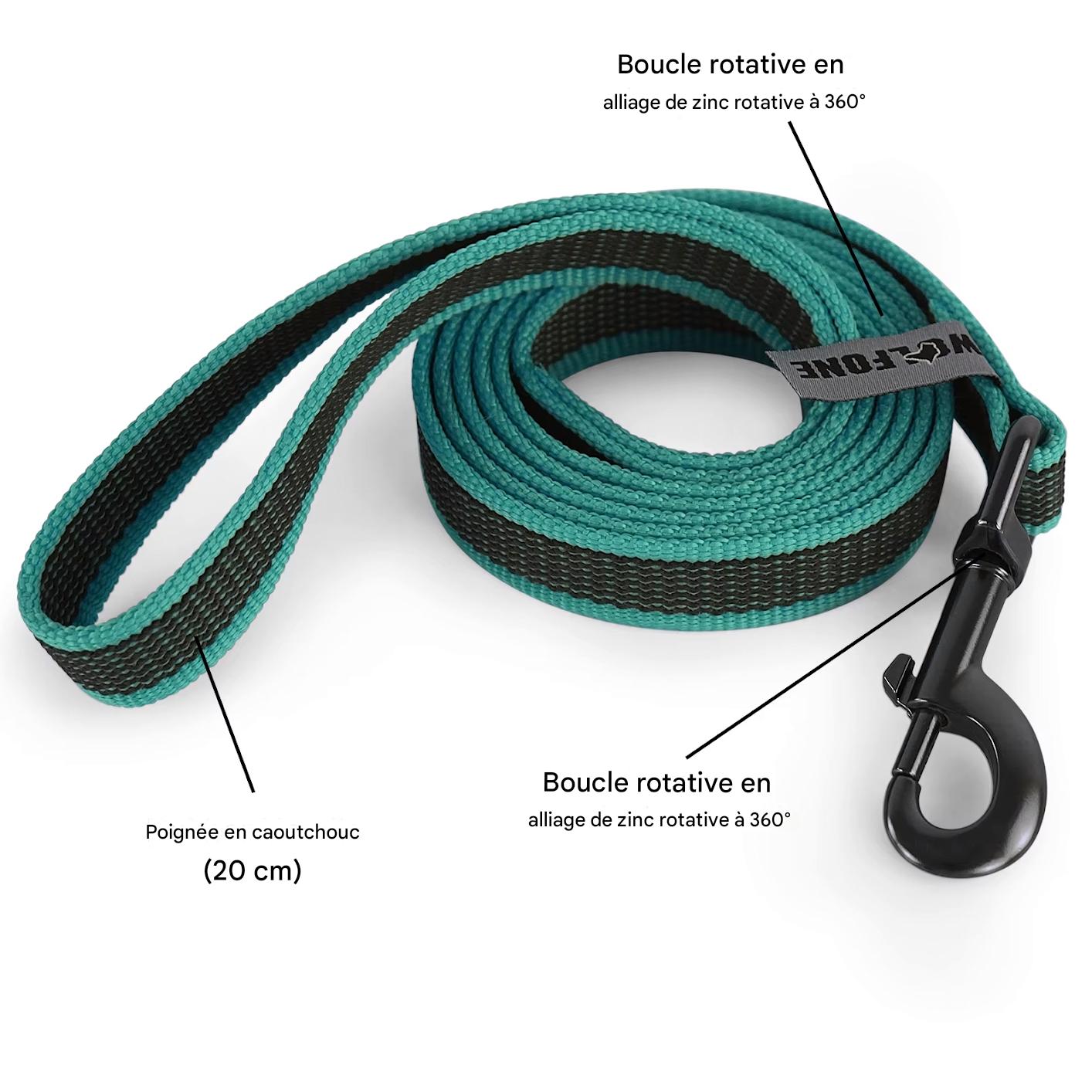 Laisse pour chien - Nylongâą - Vert - Mr Chien