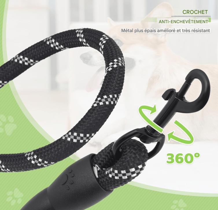 Laisse pour chien - StrongLeash™ - Noir - Mr Chien