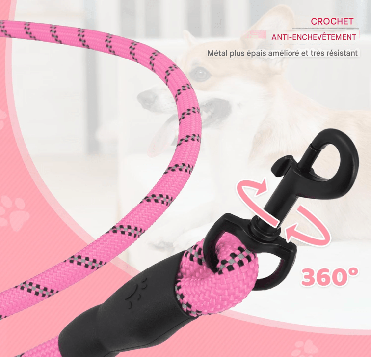 Laisse pour chien - StrongLeash™ - Rose - Mr Chien