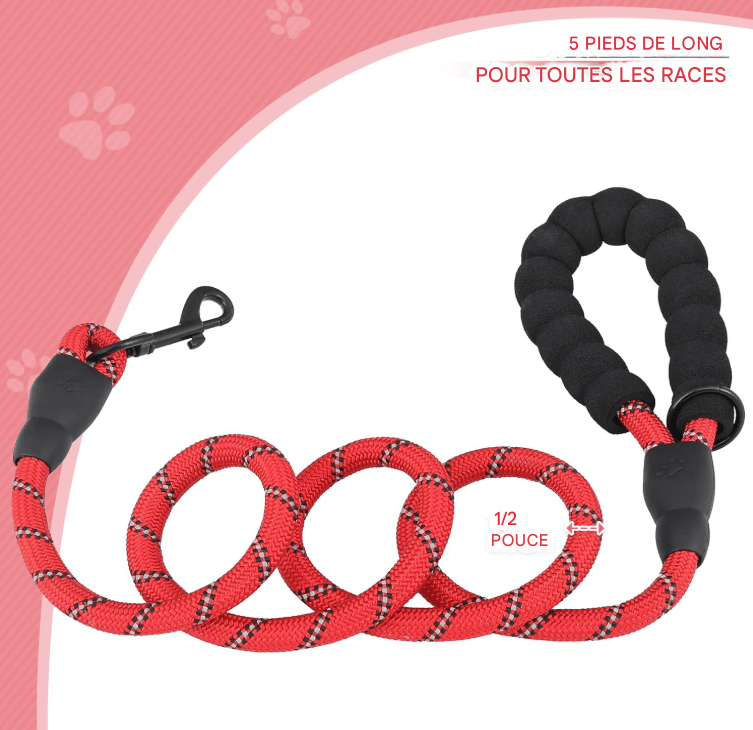 Laisse pour chien - StrongLeash™ - Rouge - Mr Chien