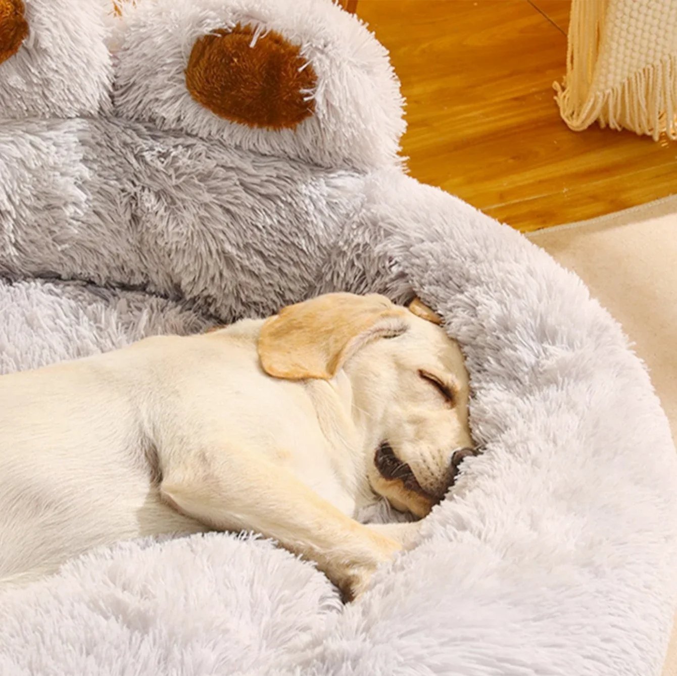 Lit pour Chien - FluffyDogBedâą - Gris - Mr. Chien