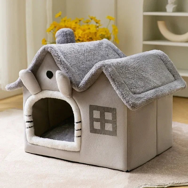 Niche pour Chien - ComfortableDogHouse™ - Gris Toiture Double - Mr Chien