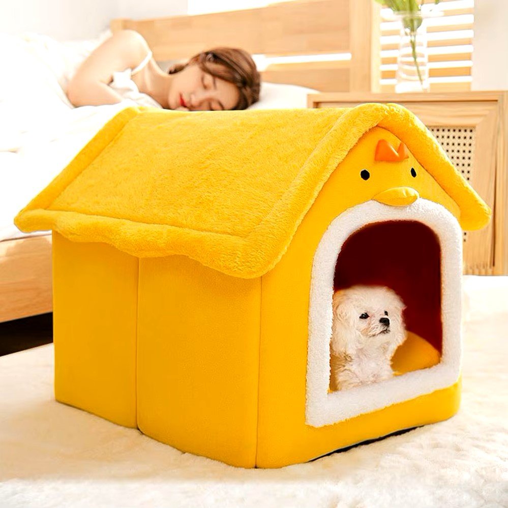 Niche pour Chien - ComfortableDogHouse™ - Jaune Poussin - Mr. Chien