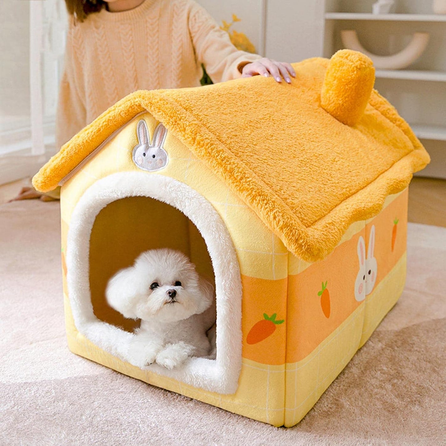 Niche pour Chien - ComfortableDogHouse™ - Orange Carotte - Mr. Chien