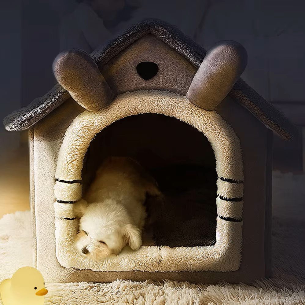 Niche pour Chien - ComfortableDogHouse™ - Toit simple gris - Mr. Chien