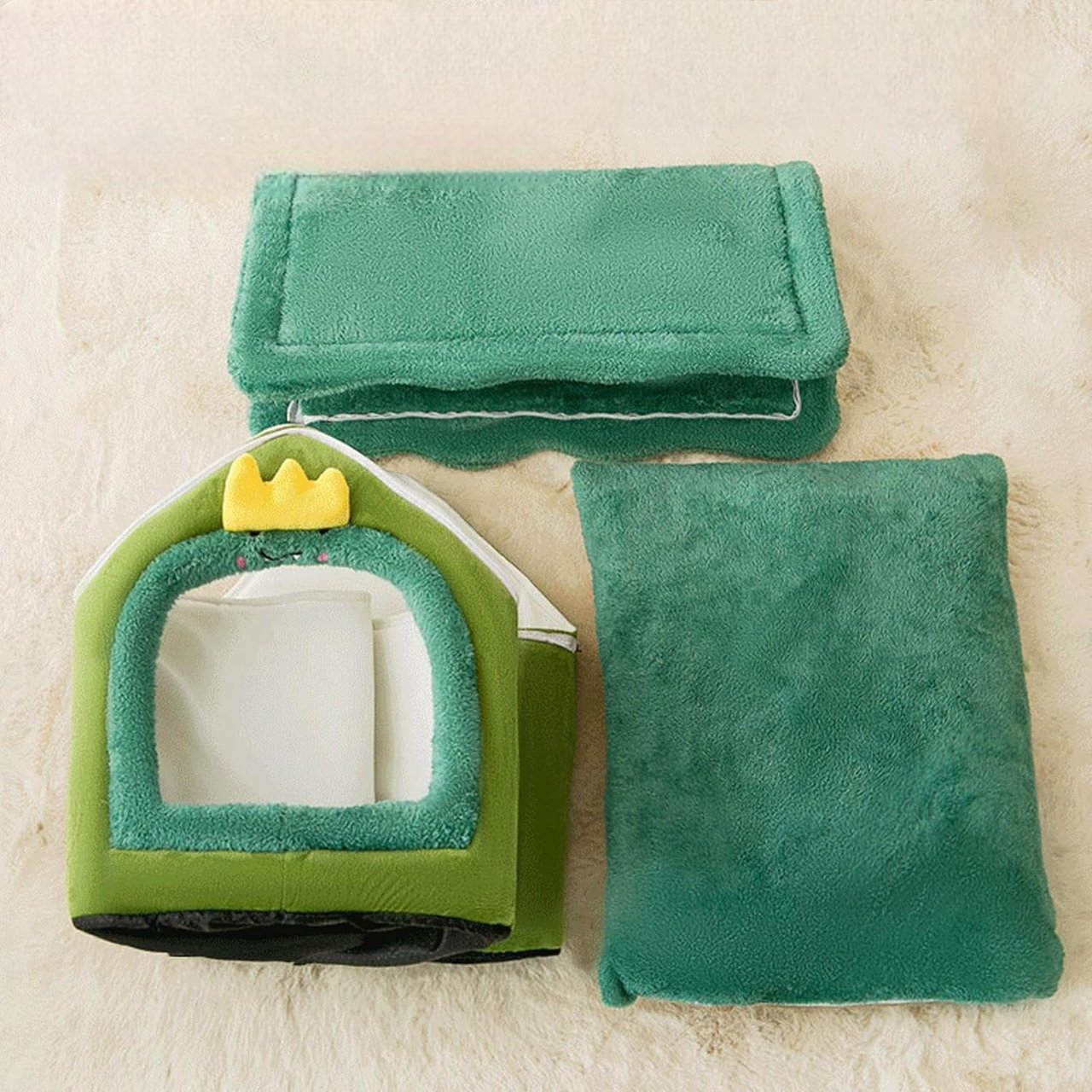 Niche pour Chien - ComfortableDogHouse™ - Vert Dinosaure - Mr. Chien