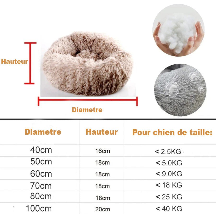 Coussin pour Chien - CozyDogDonut™ - Café dégradé - Mr Chien