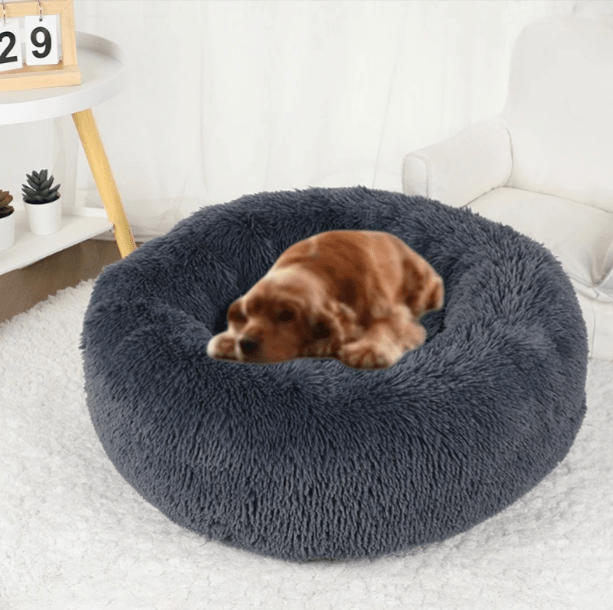 Coussin pour Chien - CozyDogDonut™ - Gris foncé - Mr Chien