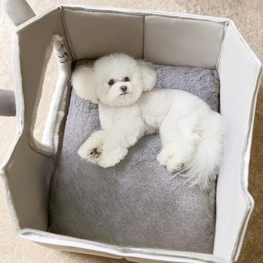 Niche pour Chien - ComfortableDogHouse™ - Gris Toiture Double - Mr Chien
